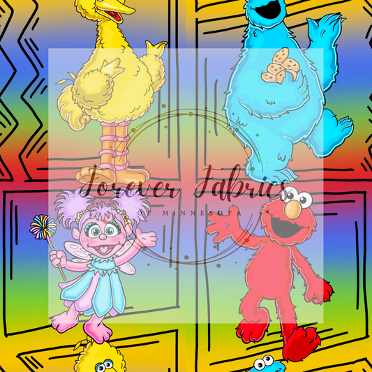 Sesame Street Comic . . . . . (BH/ 24)| Preorder | Fabric By The Yard