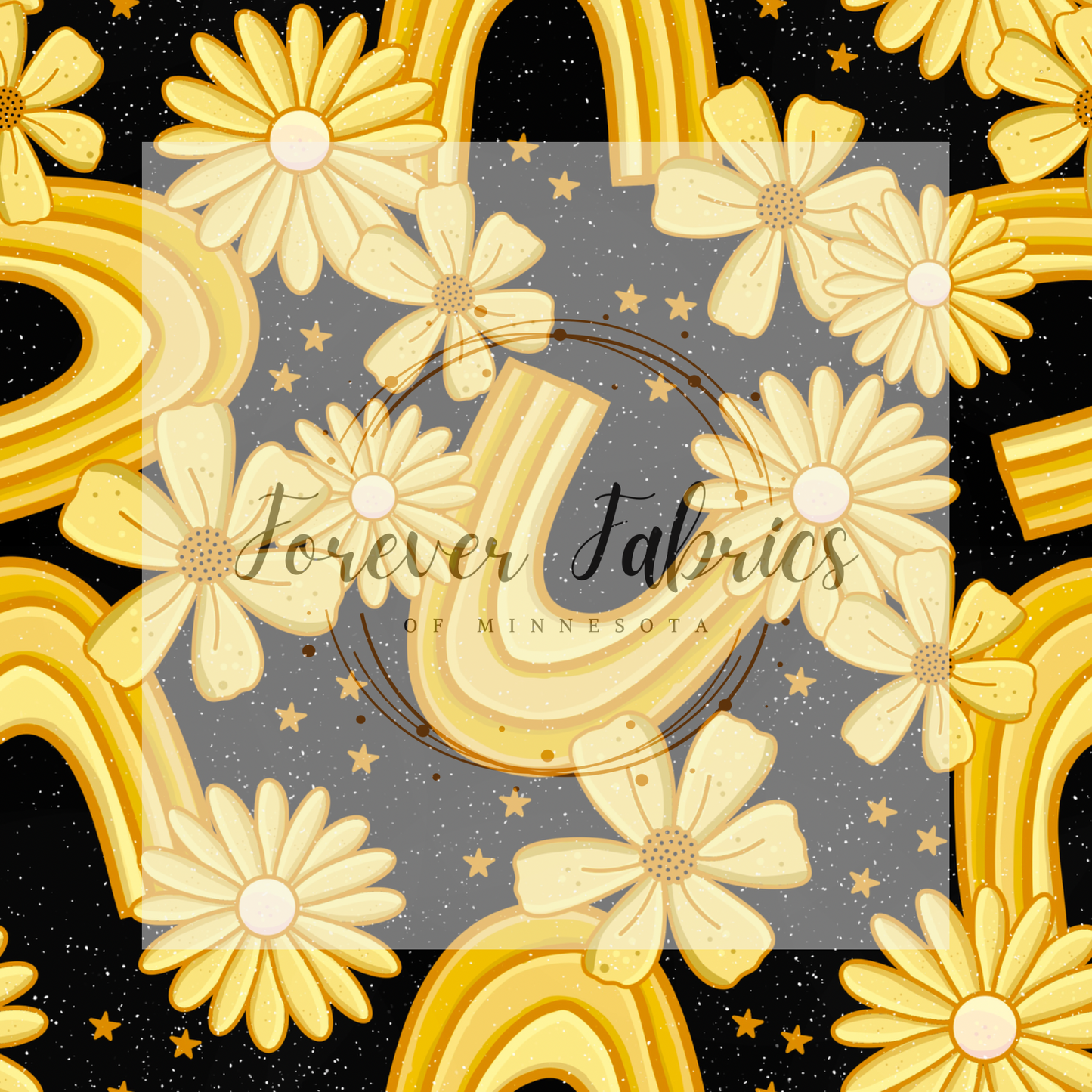 Black Gold Floral . . . . (BH/ 24)| Preorder | Fabric By The Yard