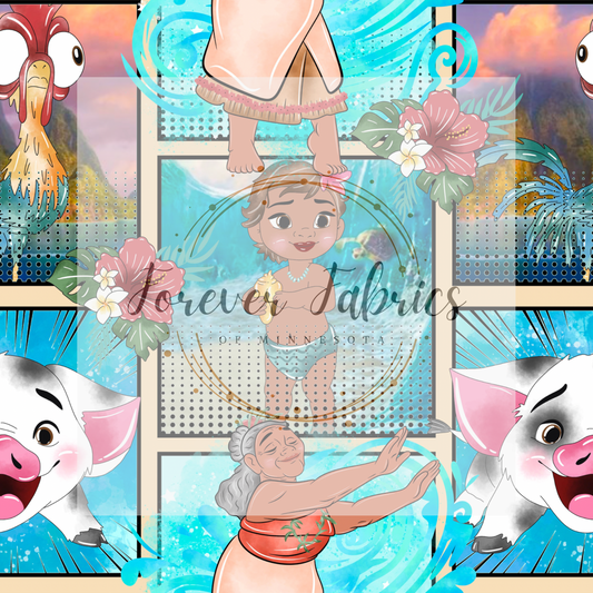 Moana Comic 2 Sand . . . . . . . (BH/ 23). | Preorder | Fabric By The Yard