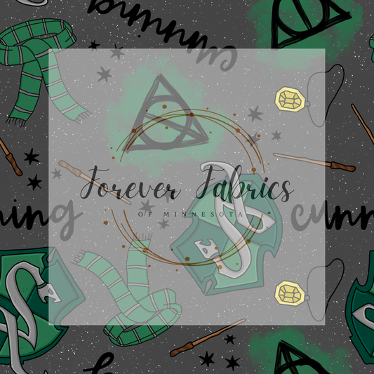 Slytherin Gray . . . . . (BH/ 24)| Preorder | Fabric By The Yard