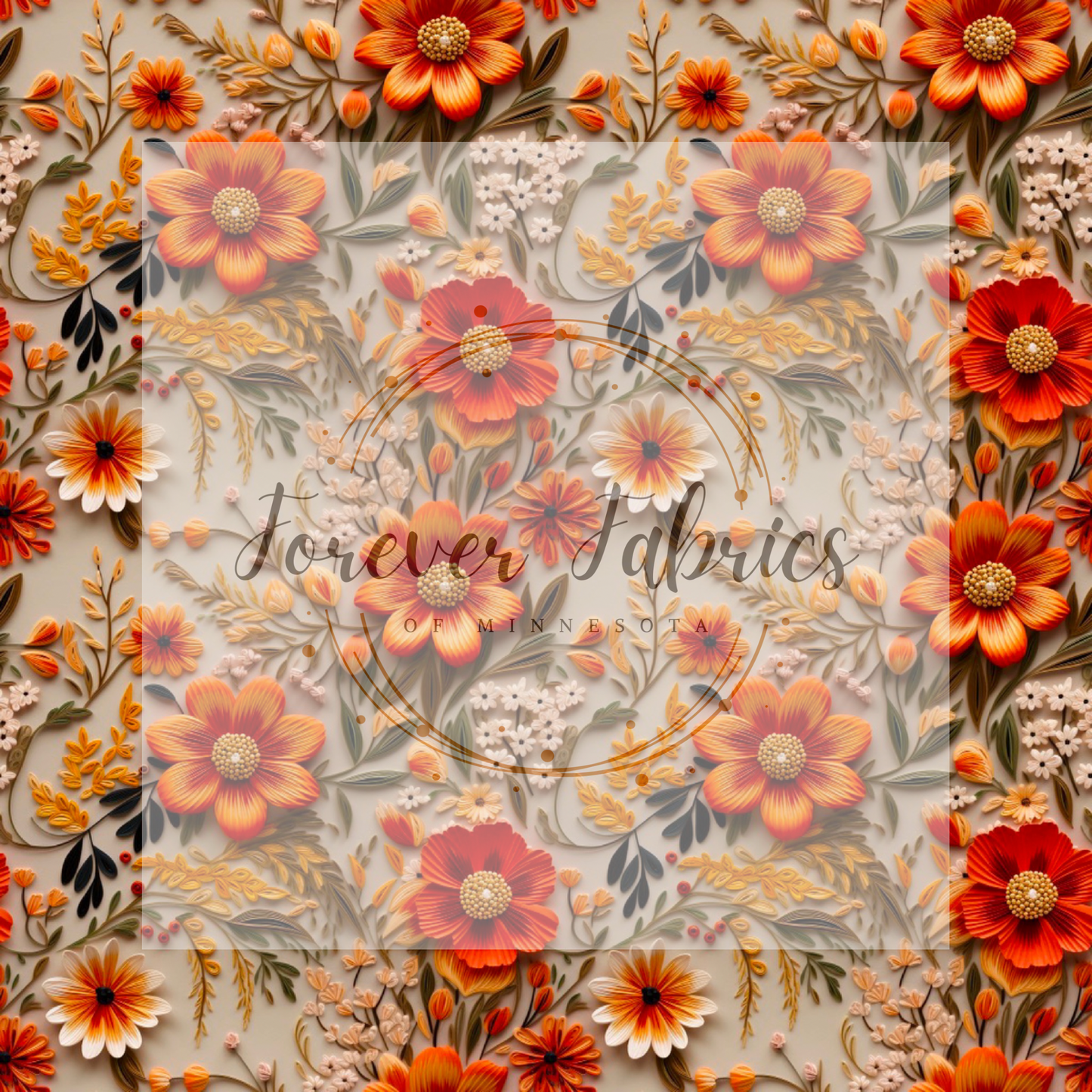 Fall Floral 1. (BH/ 23). | Preorder | Fabric By The Yard