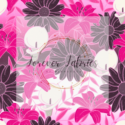 Tropical Pink Florals . . . . (BH/ 24)| Preorder | Fabric By The Yard