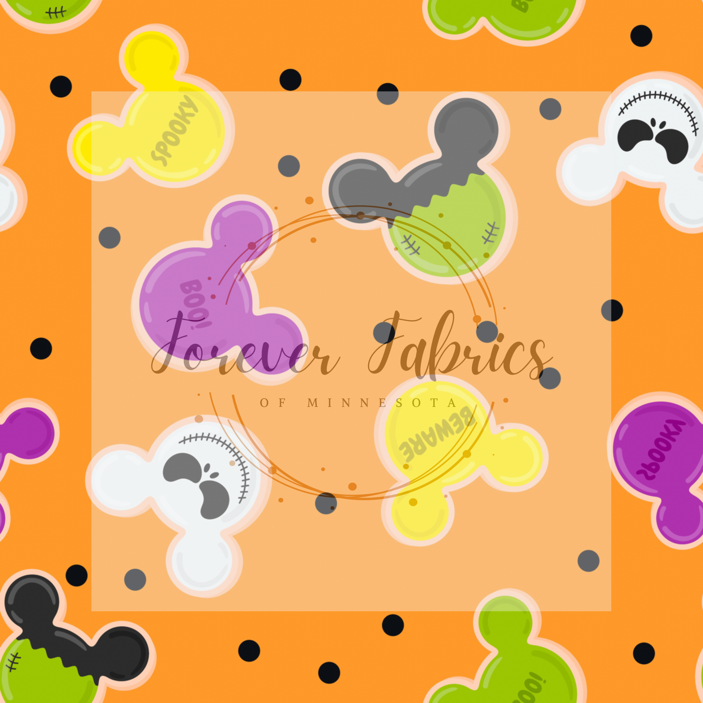 Spooky Mouse Ears | Preorder| By The Yard