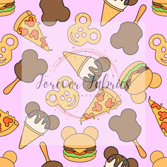 Park Snacks Purple . . (BH/ 22) | Preorder | Fabric By The Yard