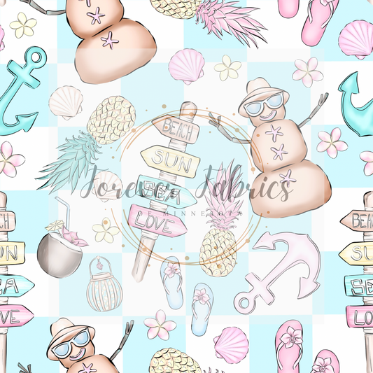 Beachy Summer Check (BH/ 23) | Preorder | Fabric By The Yard