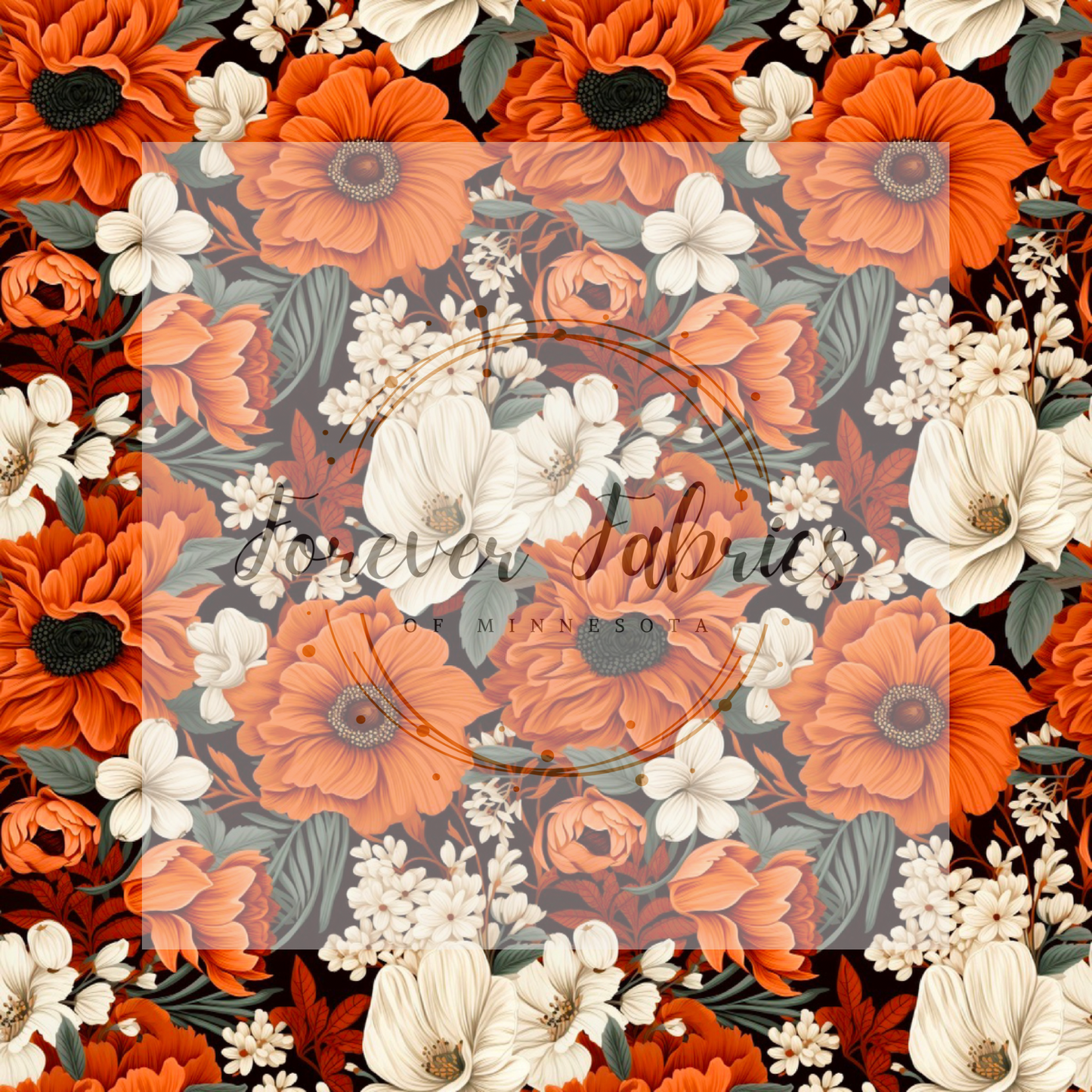 Fall Floral 1. . . . (BH/ 23). | Preorder | Fabric By The Yard
