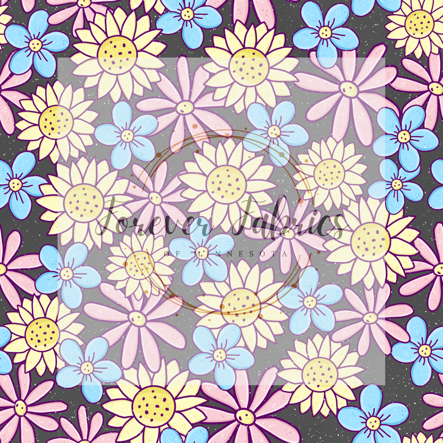 Spring Floral Gray . . . . . (BH/ 24)| Preorder | Fabric By The Yard