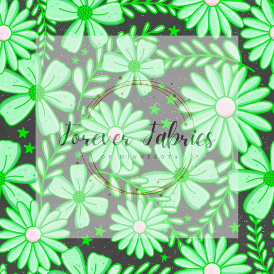 Green Floral Dark . . . . (BH/ 24)| Preorder | Fabric By The Yard