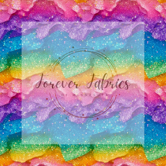 Rainbow Glitter . . . (BH/ 23). | Preorder | Fabric By The Yard