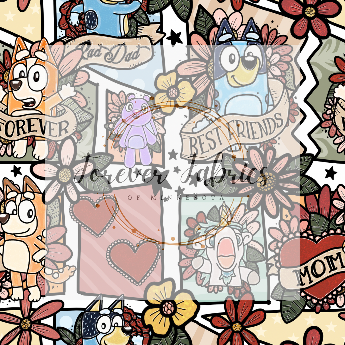 Blue Dog Comic . . . . . . . (BH/ 23). | Preorder | Fabric By The Yard