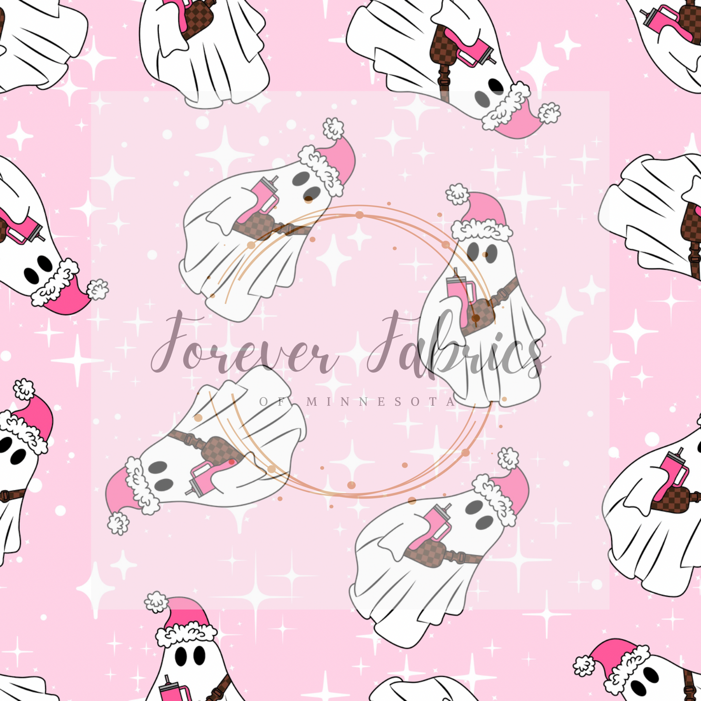 Bougee Ghost Christmas. (BH/ 23). | Preorder | Fabric By The Yard