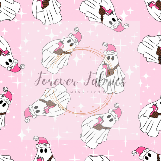 Bougee Ghost Christmas. (BH/ 23). | Preorder | Fabric By The Yard