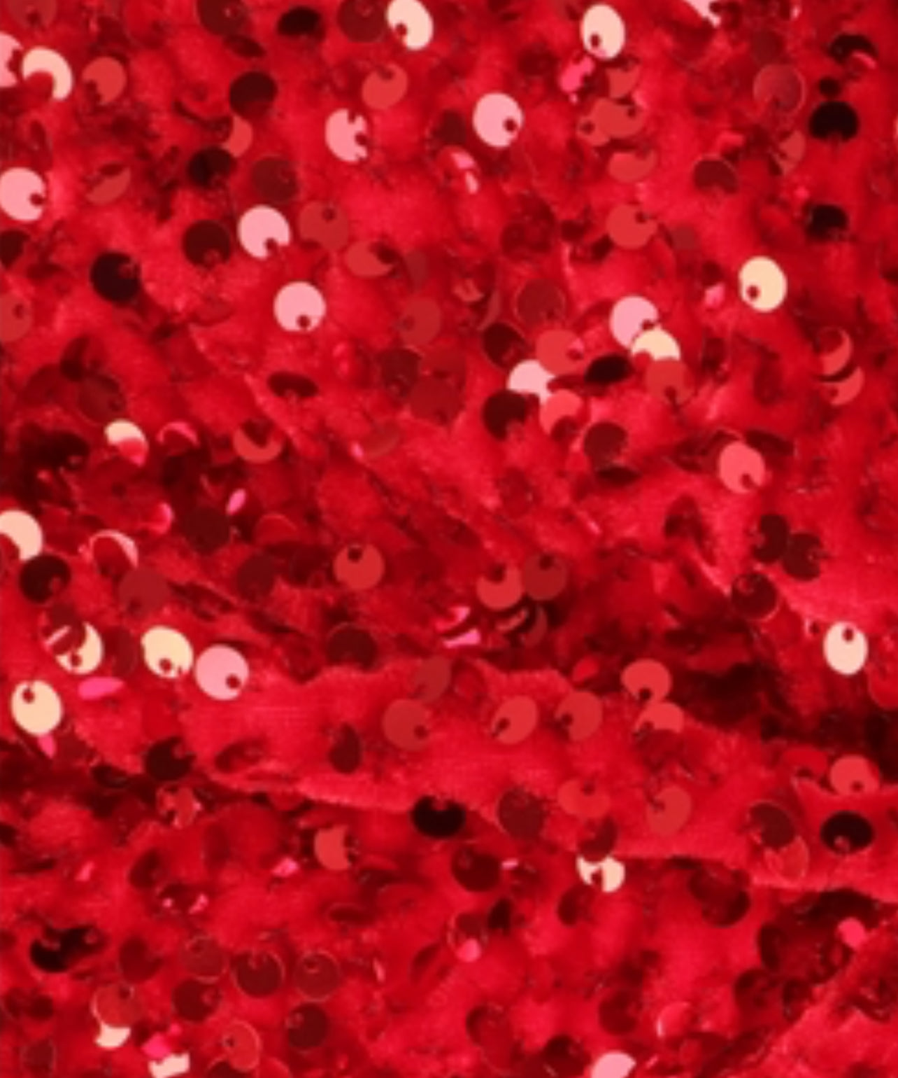 True Red Sequin Velvet | Sequin Velvet