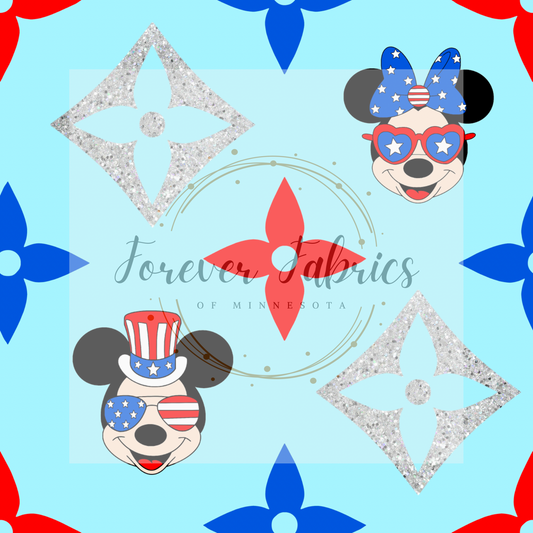 Boojee 4th Silver . (BH/ 24)| Preorder | Fabric By The Yard