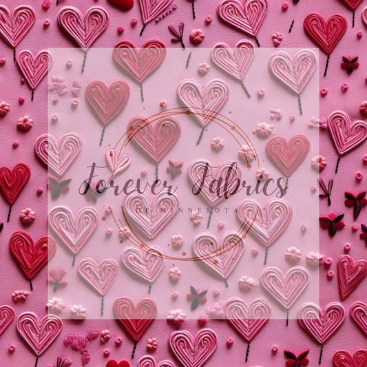 3D Hearts | Preorder | Fabric By The Yard