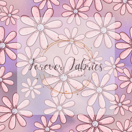Pink Flower Ombre . . . . . . . (BH/ 24)| Preorder | Fabric By The Yard