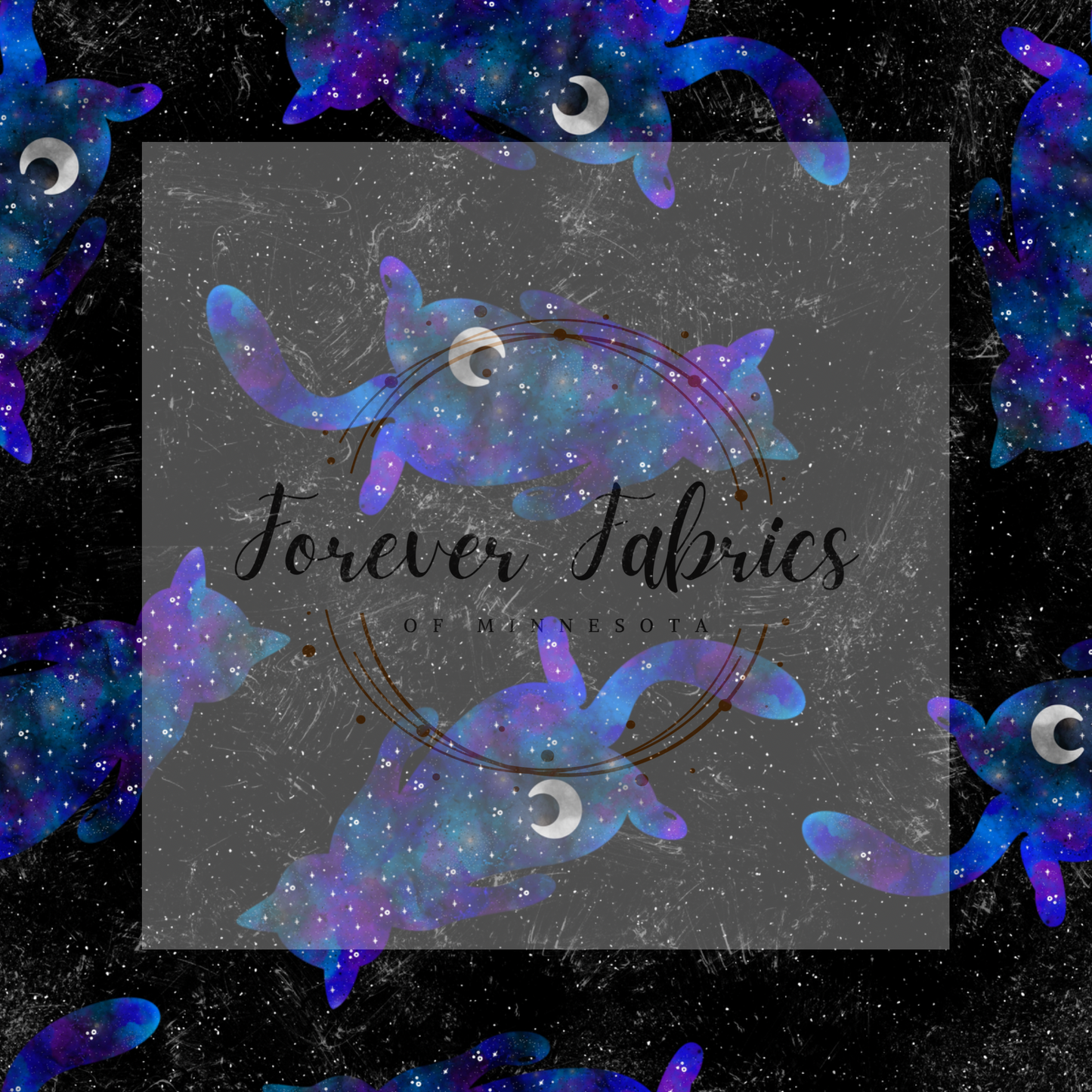 Celestial Cats . (BH/ 24)| Preorder | Fabric By The Yard