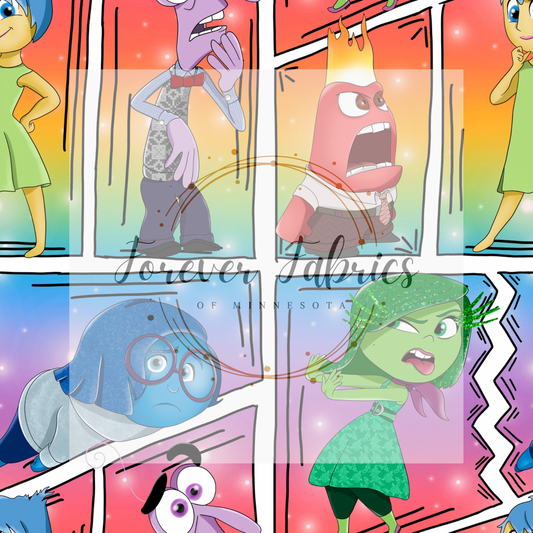 Inside Out White Ombre Comic . . . . (BH/ 24)| Preorder | Fabric By The Yard