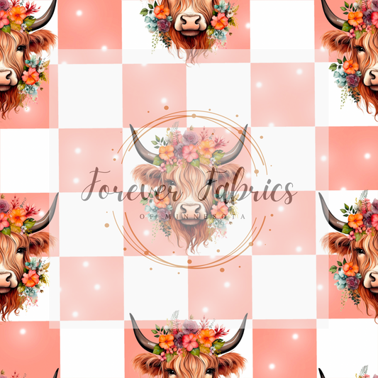 Highland Cow . . . . . . . . (BH/ 23). | Preorder | Fabric By The Yard