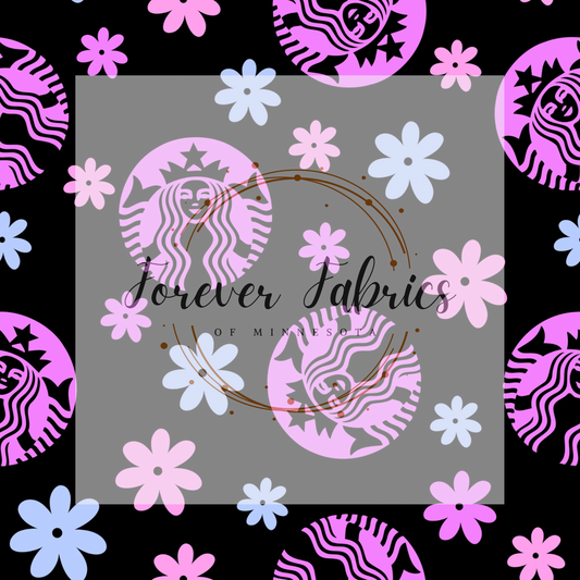 Starb Neon Floral . . . . (BH/ 23). | Preorder | Fabric By The Yard