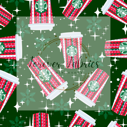 Christmas Cup . (BH/ 23). | Preorder | Fabric By The Yard