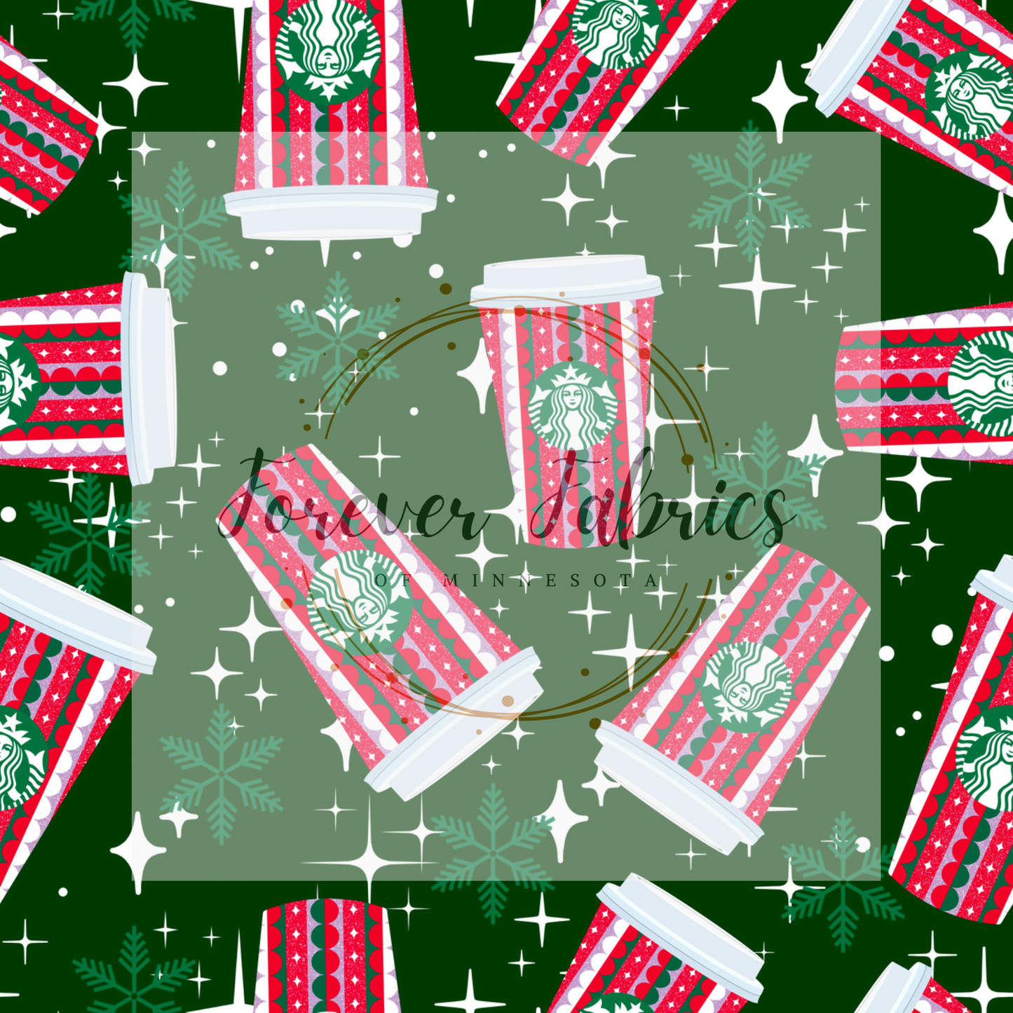 Christmas Cup . (BH/ 23). | Preorder | Fabric By The Yard