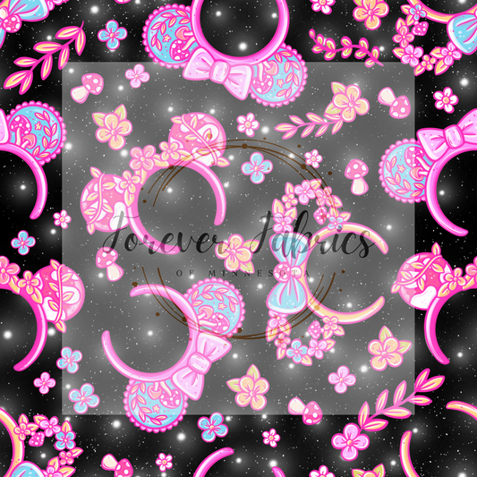 Floral Black Ears (BH 4/24)| Preorder | Fabric By The Yard