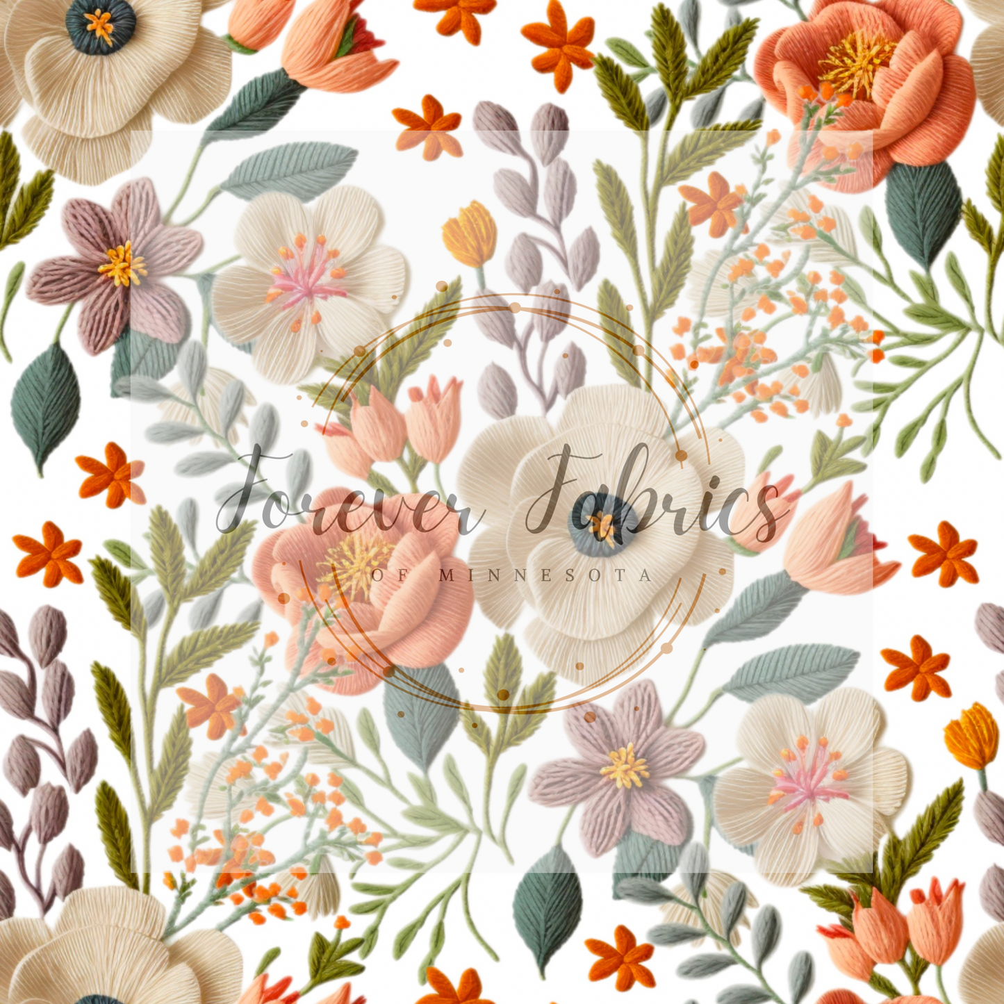 Embroidery Floral . (BH/ 23). | Preorder | Fabric By The Yard