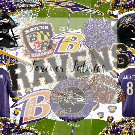 Raven Collage . . . . . (BH/ 24)| Preorder | Fabric By The Yard