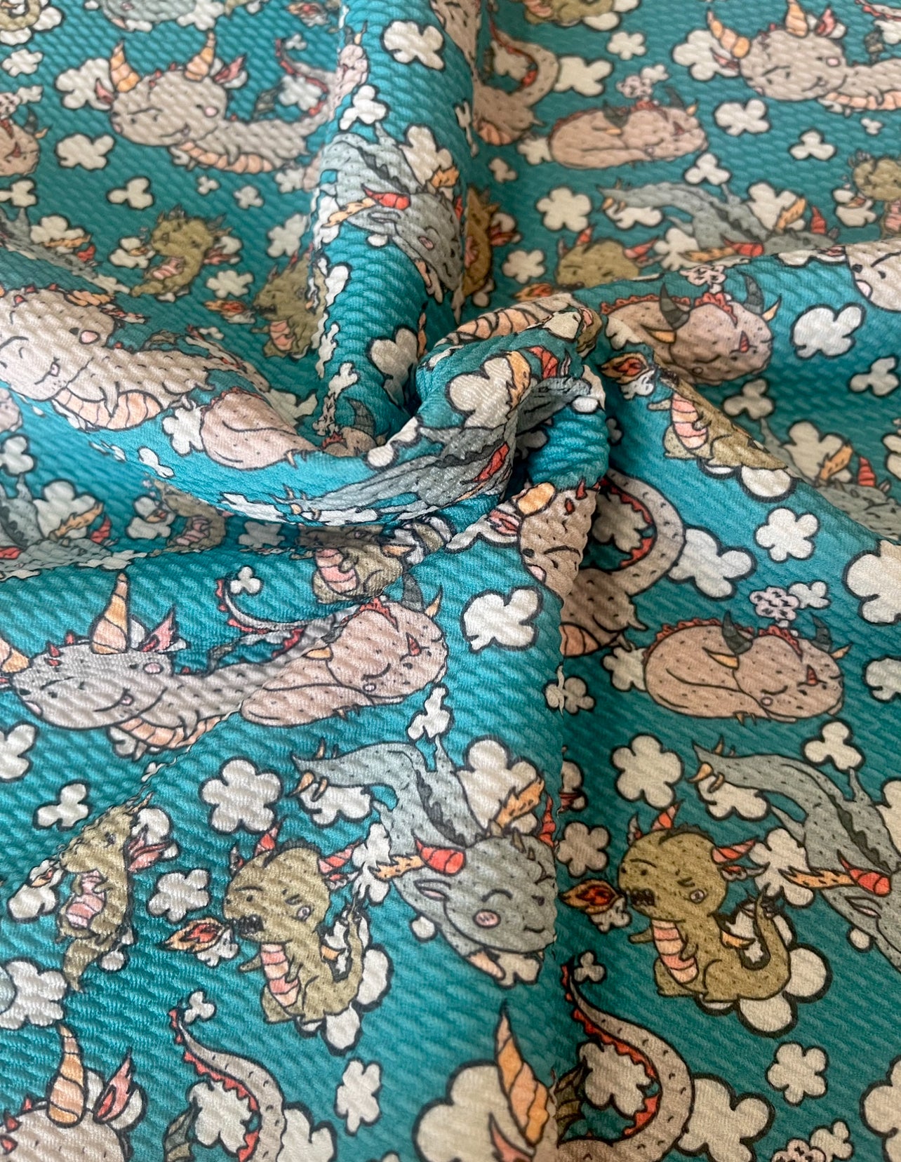 Playful Dragons | Bullet Fabric| DIY| Bows| Headbands| 4 Way Stretch | Clothing | Sewing