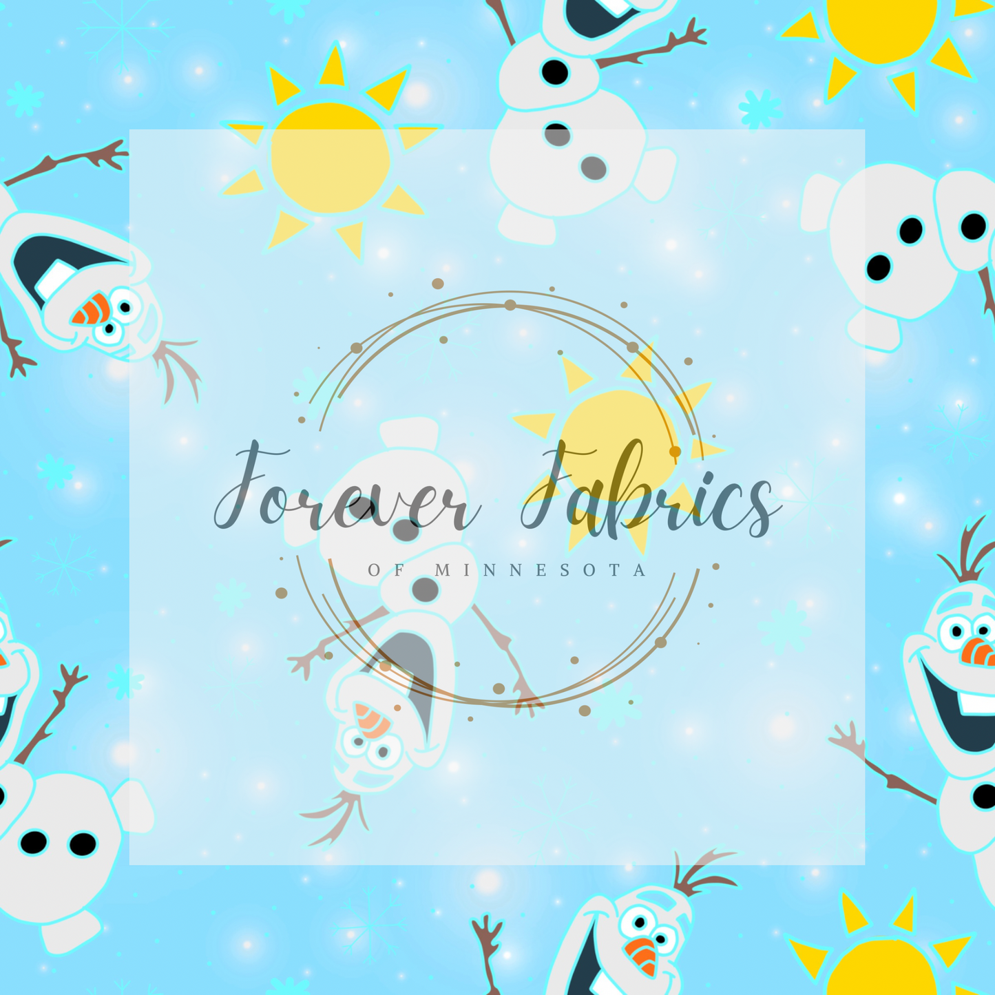 Snowman Blue . . . . (BH/ 23). | Preorder | Fabric By The Yard