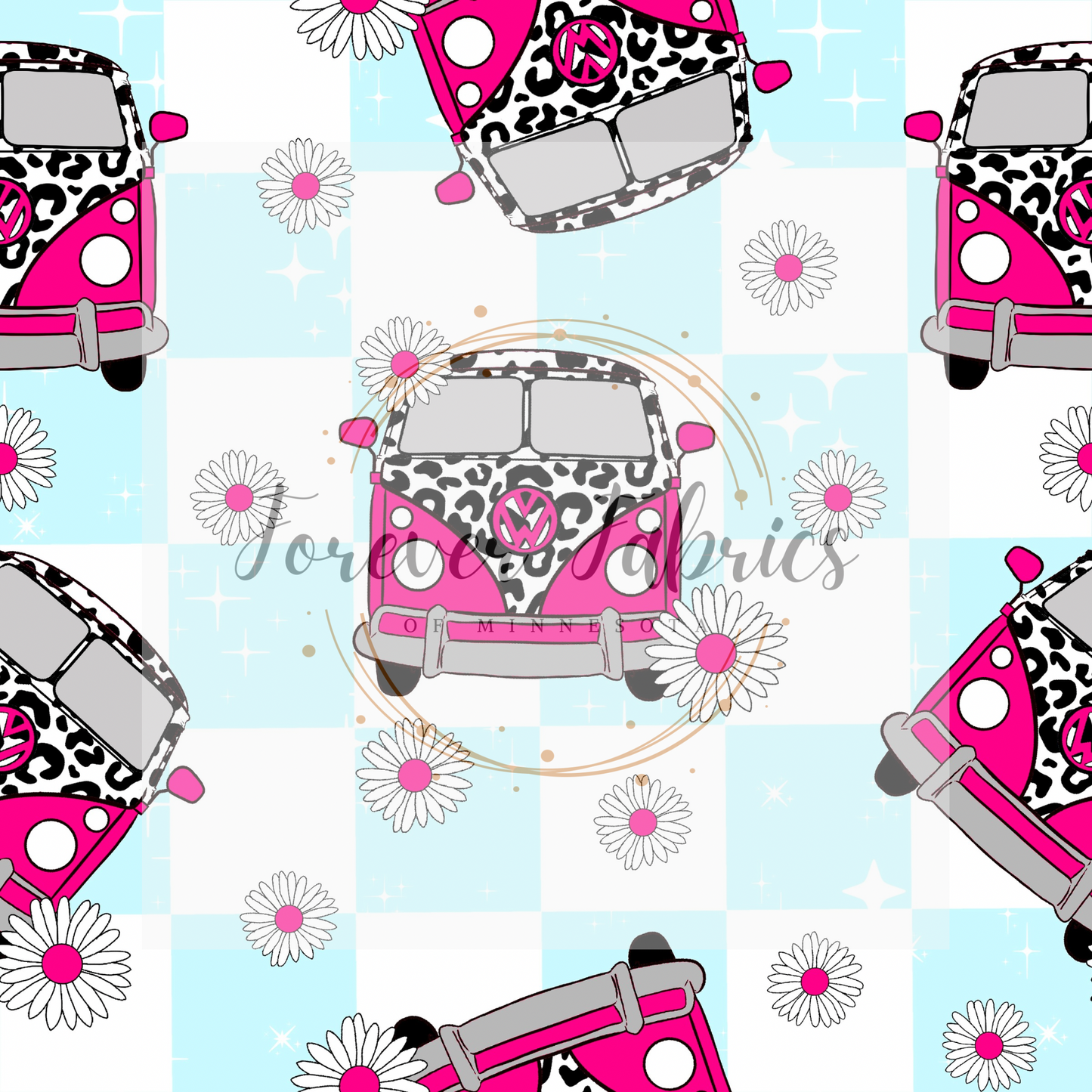 VW Flowers . (BH/ 23) | Preorder | Fabric By The Yard