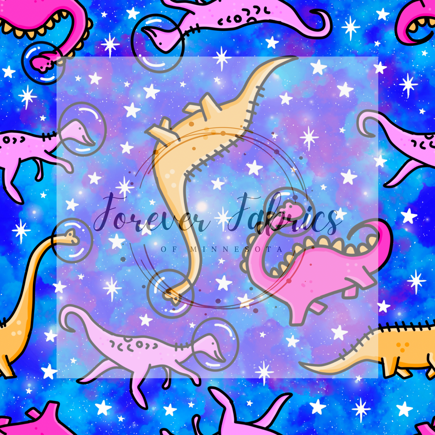 Space Dino Galaxy . . . . . (BH/ 24)| Preorder | Fabric By The Yard