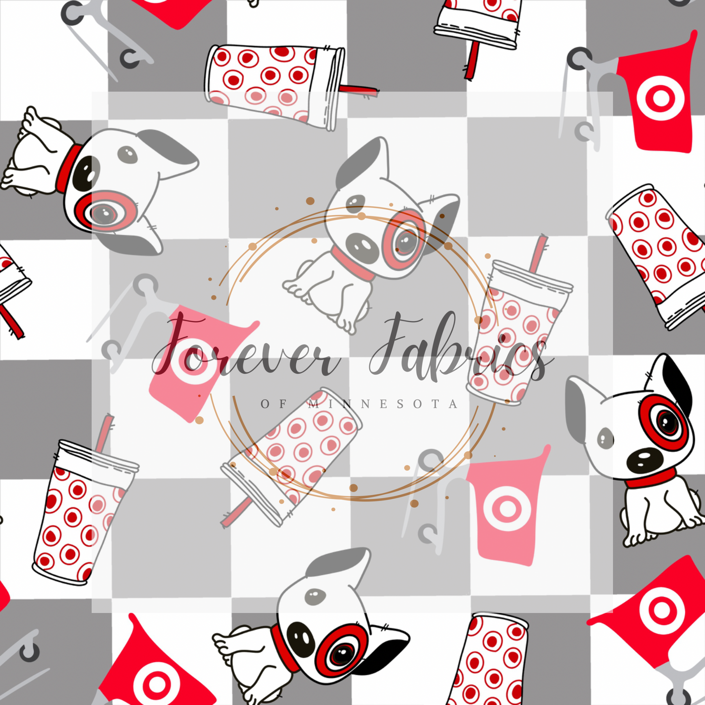 Bullseye Gray . . . . (BH/ 23). | Preorder | Fabric By The Yard