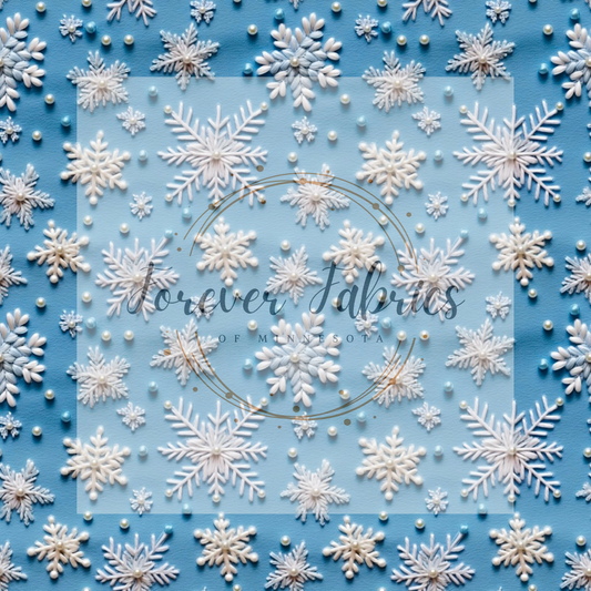 Snowflakes . . (BH/ 23). | Preorder | Fabric By The Yard