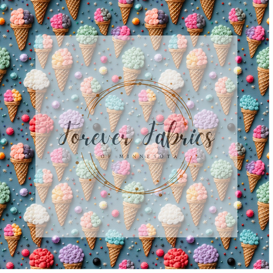 Ice Cream Beads . (BH/ 23). | Preorder | Fabric By The Yard
