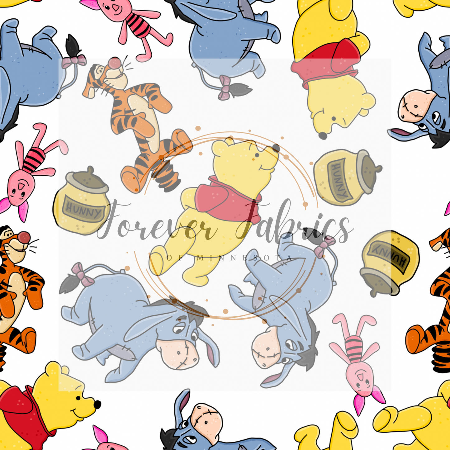Bear’s. White. . . . . . . . (BH/ 24)| Preorder | Fabric By The Yard