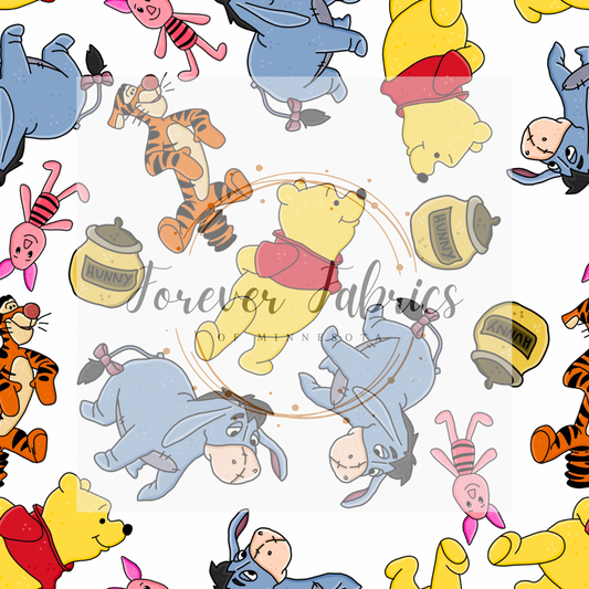Bear’s. White. . . . . . . . (BH/ 24)| Preorder | Fabric By The Yard