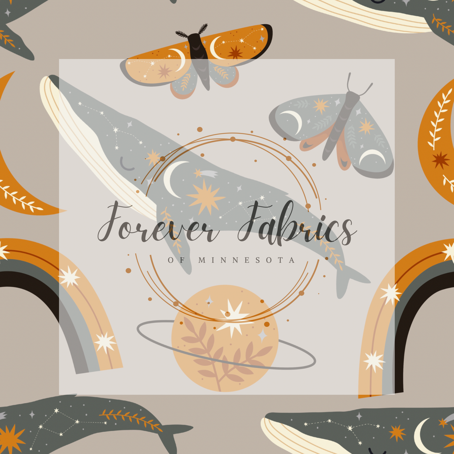 Celestial Whale . . (BH/ 23). | Preorder | Fabric By The Yard