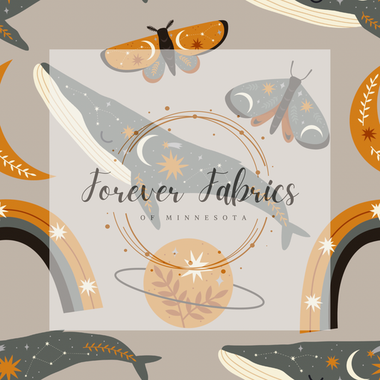 Celestial Whale . . (BH/ 23). | Preorder | Fabric By The Yard