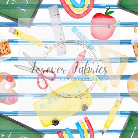 Back to School Stripes (BH/ 23) | Preorder | Fabric By The Yard