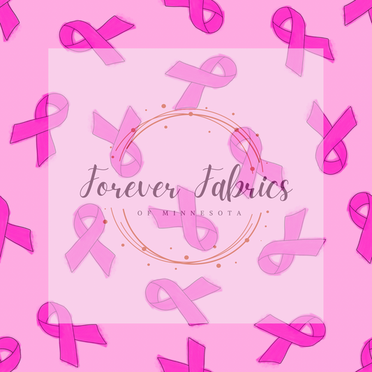 Pink Sparkle Ribbon (BH/ 23) | Preorder | Fabric By The Yard