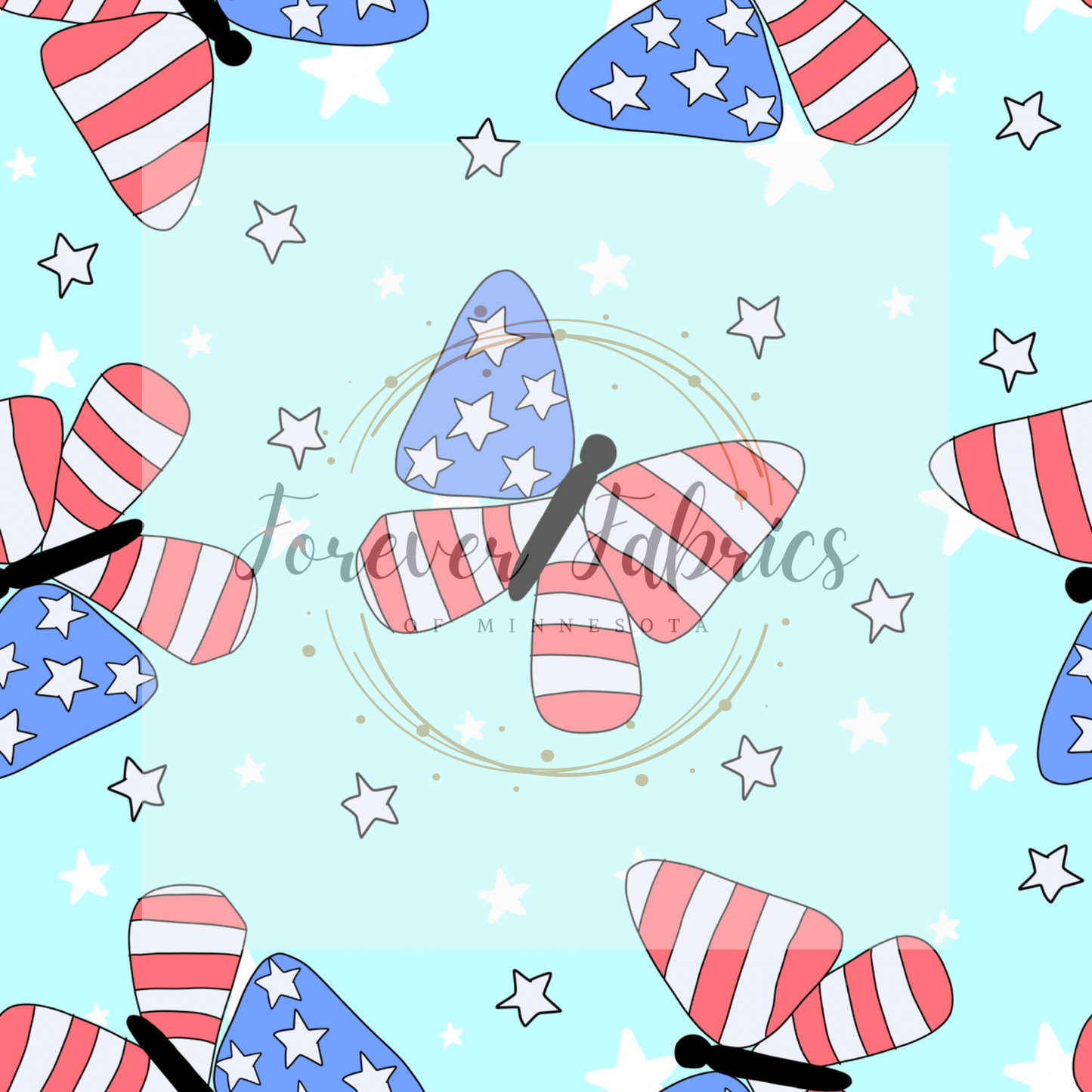 RWB Butterly . (BH/ 24)| Preorder | Fabric By The Yard