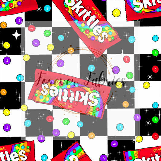 Skittles Black Red . . . (BH/ 23). | Preorder | Fabric By The Yard