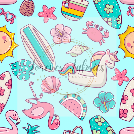 Summer Doodle . (BH/ 23) | Preorder | Fabric By The Yard
