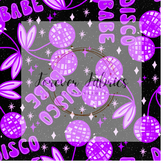 Disco Babe Purple . . . . (BH/ 24)| Preorder | Fabric By The Yard