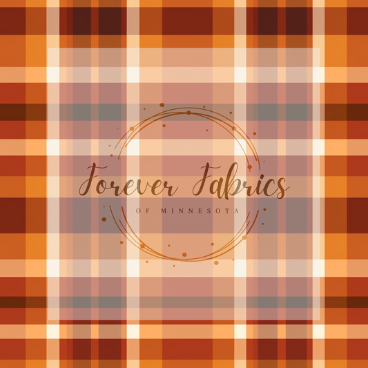 Pumpkin Plaid . . . (BH/ 23). | Preorder | Fabric By The Yard