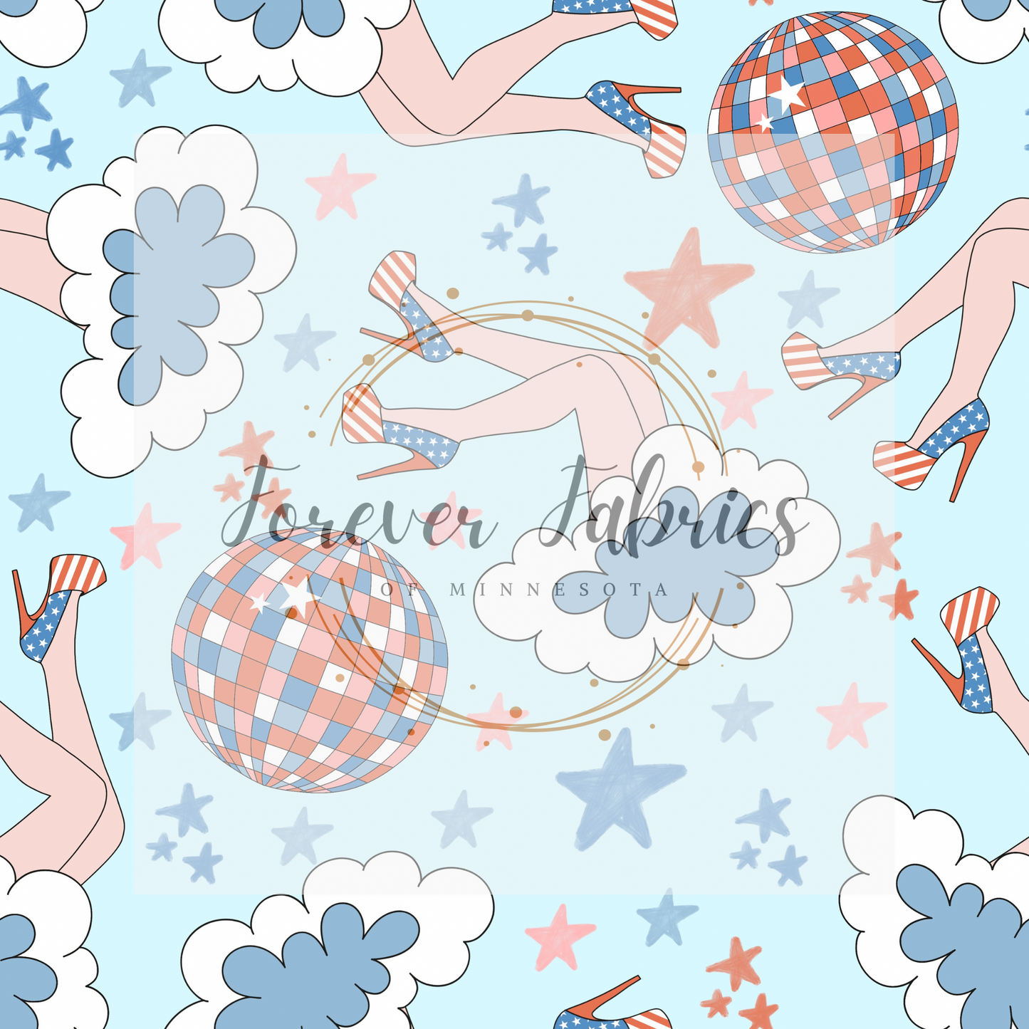 Disco 4th . . . . (BH/ 24)| Preorder | Fabric By The Yard