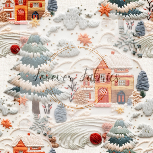 Winter Scene 2 . . (BH/ 23). | Preorder | Fabric By The Yard