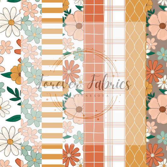 Vertical Floral . . . (BH/ 24)| Preorder | Fabric By The Yard
